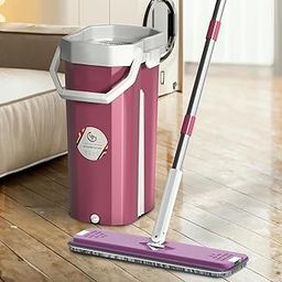 UPC Mop Bucket with Mopping Stick for Home Cleaning/Floor Cleaning Mop for Home/Pocha Bucket with Flat Mop/Moppers for Cleaning Floor-image-107