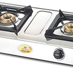 Bajaj Popular Eco, 2-Burner Open Stainless Steel, ISI Certified, Gas Stove (Silver, Black)-image-55