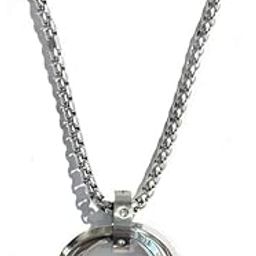 designs & you Men Silver Plated Stainless Steel Triple Rings Circular Pendant Necklace (DY-PS-26429)-picture-5