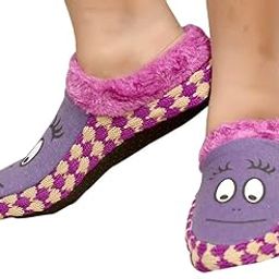 New Vastra Lok Warm Winter Ankle Length Slipper Socks For Women's MultiColour Warm Knitted Booties Slipper Warm Socks For Indoor Use - Soft Rubber Sole - 1 Pair Fit For Shoe Size-6(Multicolor)-image-123