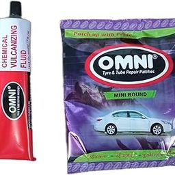 Puncture Repair Patches (Mini Round 50 Pcs) for Tube Puncture Repair and Omni Chemical Vulcanizing Fluid (CVF 75 ml) Adhesive/Solution Tube for Tyre & Tube-image-31