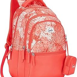 Genie Backpack for Girls Laptop Sleeve, Three Compartments and Organiser with Padded Shoulders |Best for Books,Stationery,Lunch Box & Essentials-image-121