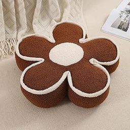HOKIPO Flower Decorative Throw Pillow for Bed Couch Sofa Plush Aesthetic Cushion for Home Décor (AR-5923-LBR)-image-53