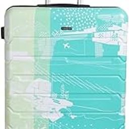 Twin Printed Hardside Trolley 360 Degree 8 Roating Wheels, Trolley Bag for Travel (Green, Large)-image-15