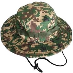 Camouflage Summer Outdoor Boonie Hunting Fishing Safari Bucket Sun Hat with Adjustable Strap (Khaki Camo Camo)-image-42