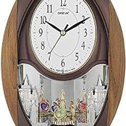 Oreva Plastic Rotating and Musical Pendulum Wall Clock (23.0 cm x 6.0 cm x 35.5 cm, AQ-2047, Cola)-picture-27