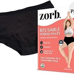 Zorb. Reusable Period Panty for Women | Comfortable Period Panties for Women Leak Proof | Absorbs Heavy Flow 4X of Sanitary Pad Black, Medium (PO3)-picture-30