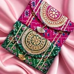 Jaipur Ace Printed Decorative Shagun Cash Money Box with Envelop Wedding Gift Jewellery Wrap Assorted Pack of 2 Multicolored Gaddi Box-1