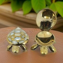 Salvus APP SOLUTIONS Golden Brass Diamond-Shaped Wish Fulfilling Tortoise Turtle: A Feng Shui Charm for Home Décor and Positive Energy (3.5 inch_1PC)-20