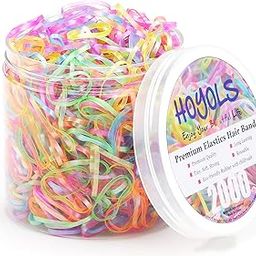 Hoyols Toddler Elastic Hair Ties Small Mini Color Rubber Bands for Baby Girls Kids 2000pcs Bulk-30