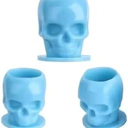 3D Skull Silicone Tattoo Ink Cups with Base 100pcs -Tattoo Ink Caps Pigment Caps for Tattooing Makeup Container Cap Tattoo Accessory Tattoo Supplies-picture-2