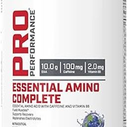 GNC Pro Performance Essential Amino Complete | 450 gm | 30 Servings | Fuels Muscle Growth | Beats Fatigue | Prevents Muscle Cramps | 10g EAA | 100mg Caffeine | 2mg Vitamin B6 | Blue Raspberry-2