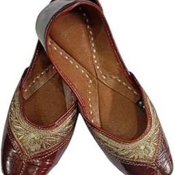 Fancy Punjabi Jutti Women's Pure Leather Juttis (Light Maroon-image-15