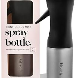 Kitsch Continuous Spray Bottle for Hair – Fine Mist Water Mister & Water Spray Bottle – Recycled Hair Spray Bottle – Spray Bottles for Cleaning, Styling, Plants & More – Black, 150ml-picture-26