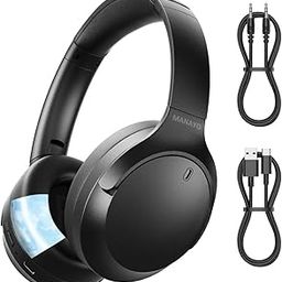 MANAYO Cooling Gel Active Noise Cancelling Bluetooth Headphones,Upgraded Wireless/Wired Over The Ear ANC Headphones with Microphone for iPhone and Android, Overhead Headsets for Gym, Running, TV, PC-14