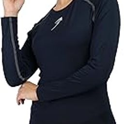 Compression Full Sleeve Tshirt Sports & Gym for Women Black-28