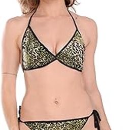 Satin Animal Print Embellished Bikini Bra & Panty Lingerie Set for Women & Girls, Fits Well for Plus Size.-image-81