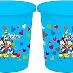 Kuber Industries Disney Team Mickey Print Plastic 2 Pieces Dustbin/Garbage Bin/Waste Bin, 5 Liters (Blue) -HS_35_KUBMARTS17330-12