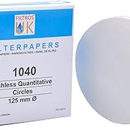 Filtros UK, Quantitative Filter Paper Grade -1040, 125 mm dia,Box of 100 Circles (Eq. Whatman Grade-40)-27