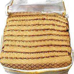 Women's Silk Unstitched Zari Work Blouse Materials (Golden Color)- Navratri Special, Durga Puja Special, Oti Bharan, Ugadi Special - Pack of 10 - Pattern 2-image-25