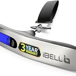 iBELL Premium Stainless Steel Weight Machine For Luggage Weighing Scale, Portable, 50 KG, Hook Type With Digital LED Screen & Tare Function, LS5010M (Silver)-27