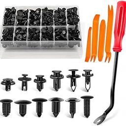 STHIRA® 240Pcs Car Door Plastic Trim Panel Clip Removal Tool, Bumper Retainer Clips Car Rivets Fasteners, Push Retainer Kit Assorted Size Auto Push Pin Rivets Set for Toyota GM Ford Honda Chrysler-16