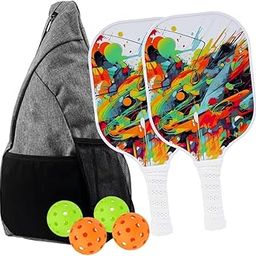 UJEAVETTE 2Pcs Pickleball Paddles Pickleball Racket for Advanced Men Women Kids Adults-image-42