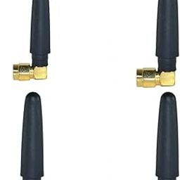 TELETEN (Set of 4) 2 DBI SMA Male GSM Antenna for POS Machine Router Network Interface Card (Black and Gold)-image-44