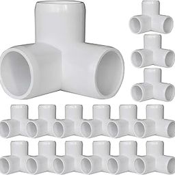 DMAKS 3 way pipe fittings, Easy To Connect Impact Resistant Stable UPVC Tee Connector 1/2 inch Inner Diameter for Furniture Installation for Tent Connection (10 pc)-15