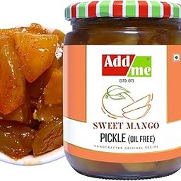 Add me Sweet Mango Pickles 600gm mango murabba in spices Glass Jar-image-88