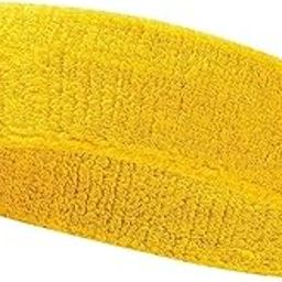 Headband Sports Gym Workout Yoga Sweatband-All Sports Wear Headband Fitness Band Unisex (Yellow)-51