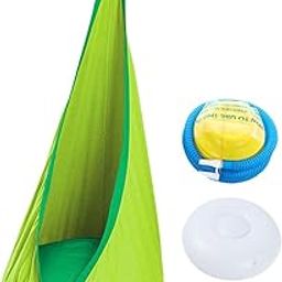 ARTISOUL® Kids Pod Swing Seat Decor Portable Hanging Chair for Bedroom New Year Garden Green | Yard, Garden & Outdoor Living | Patio & Garden Furniture | Hammocks-image-43