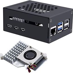 GeeekPi Metal Case for Raspberry Pi 5, with Pi 5 Active Cooler for Raspberry Pi 5 4GB/8GB, Support X1000/X1001/X1003/N04/N05 PCIe Peripheral Board-4