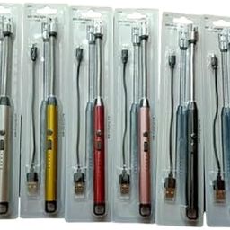 Zinc Alloy Candle Lighter, USB Charging Arc Lighter with 360 Degree Flexible Neck, Multicolour, 1 Piece-image-64