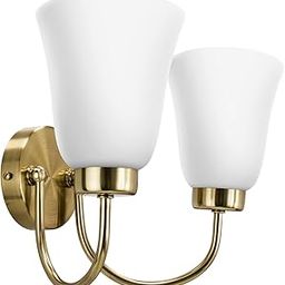 wipro BeuHome Double Wall Light BW02 | Premium Indoor Decorative Light with Contemporary Sleek Design | Antique Surface Mounted Classic Wall Light for Bedroom, Living Room | E27 (2H, Brush Bronze)-29