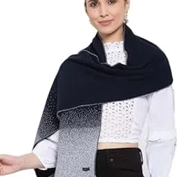 513 Women's Acrylic Woolen Tie & die Casual Warm Winter Wear Muffler Scarf Stole-picture-3
