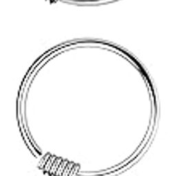 92.5-925 Sterling Silver Clip-On Non-Pierced Nose Ring For Women And Girls Pure Silver (NR0294) 3 Pcs Pack-picture-4