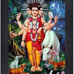 pnf Poster n Frames Lord Dattatreya Wooden Photo Frame With Acrylic Sheet For Worship/Pooja|Daily Worship Routine|Home Wall & Decoration(Multicolour,6x8inch)-20437-image-18