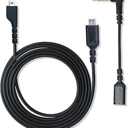 Replacement Cable Cord Compatible with SteelSeries Arctis 3, Arctis Pro Wireless, Arctis 5, Arctis 7, Arctis Pro Gaming Headset, QJYTH Audio Cable 3.5mm Fit for GameDac(2 in 1, Black)-25