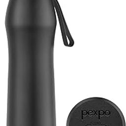 PEXPO Georgia 1000 ISI Certified Stainless Steel Sports/Fridge Sipper - 880ml | Knight Black | Single Walled Silicone Strap | BPA-free | Leak-Proof | For Home, Office, Travel, Men, Women & Kids-image-21