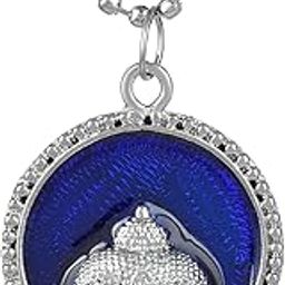Handcrafted Silver Plated Meditative Asanas Postures/Mudra Gautama Buddha Head Buddhist Pendant Locket Necklace Jewelry for Men and Women-image-40