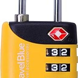 TSA 3 Dial Combination Lock (Yellow)-1