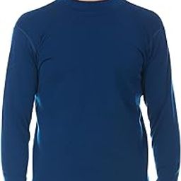 100% Merino Wool Men's Midweight Mock Neck - Base Layer Top - Warm Under Shirt, Navy Blue, X-Large-5