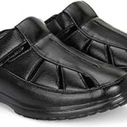 Men's Orthopedic Diabetic Slip-On Sandals, Adjustable Straps, Ultra-Lightweight, Breathable Mesh, Black, UK 6-10-image-15
