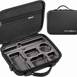 Storage Box for DJI OSMO Action 3 / DJI Action 4 Adventure Combo Water Proof Carry Case Shock Proof Action Camera, Hub Perfect Fit Bag : Protective Travel with Carabiner+Lanyard Ropes+Shoulder Straps-29