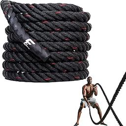 Fit Fusion Polypropylene 40FT Battle Rope – Heavy Training Cord for Gym, Home Workout, Strength, Endurance, Crossfit, Conditioning Tool, 11KG Weight, 1.5-Inch Diameter Exercise Equipment-image-32
