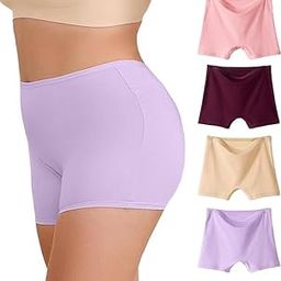 SunFlux® Ladies Seamless Briefs Comfortable Womens Seamless Stretch Boxer Pants Underwear Women Under Dress Short Underpants-image-72