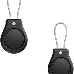 ZORBES® 2 Pack Waterproof AirTag Holder, Lock Case with Keychain for Apple AirTags, AirTag Keyring with Wire Cable, Durable & Lightweight AirTag Cover for Keys, Kids, Luggage, Backpacks, Pet Collar-5