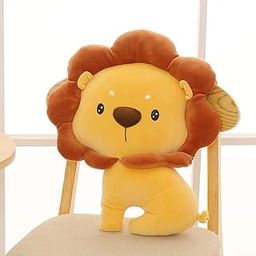 Peach Cuddle Cute Animal Shaped Lion Cushion for Kids Room (45x45 cm) - Decorative Cot Pillow, Nursery Decor, Baby Furnishing-7