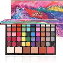 COSLUXE IMAGIC Cosmetic 56-Color Eyeshadow Palette, Rich Colour 4 in 1 Eyeshadow Long Lasting Shimmer Matte Eye Makeup Blush & Highlight & Contour 90g-image-34